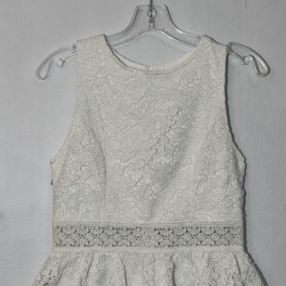 Altar'd State Cottagecore White Lace Sleeveless Fit & Flare Dress Sz M‎ Bridal - Picture 3 of 16